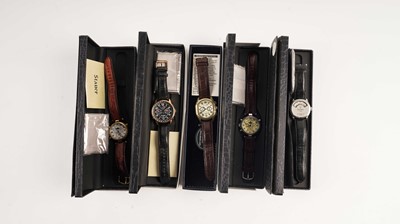 Lot 529 - Five Stauer dress wristwatches