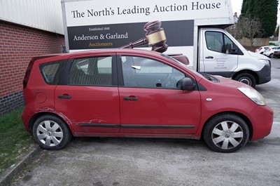 Lot 329 - A Nissan Note Visia red petrol car