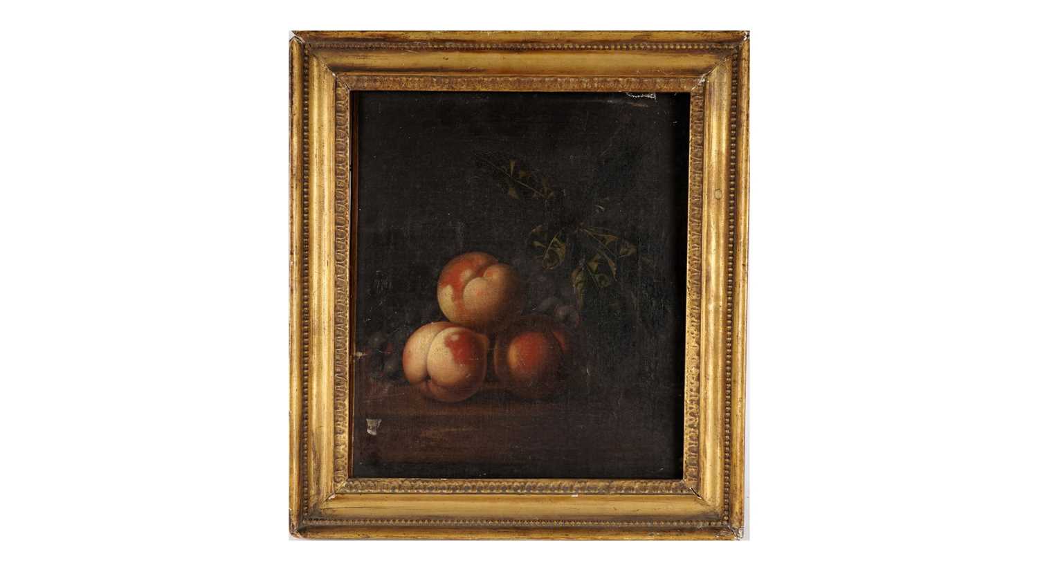 Lot 681 - 19th Century Flemish School - Still Life with Peaches | oil