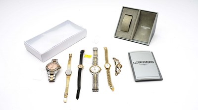 Lot 428 - A selection of gold and other wrist watches