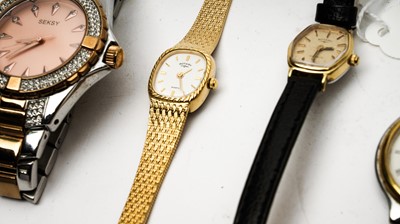 Lot 428 - A selection of gold and other wrist watches