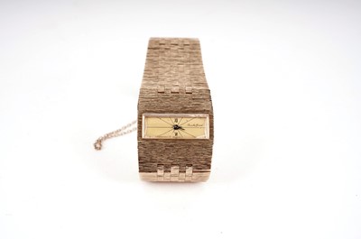 Lot 474 - A 1960s Bueche-Girod 9ct gold cased wristwatch