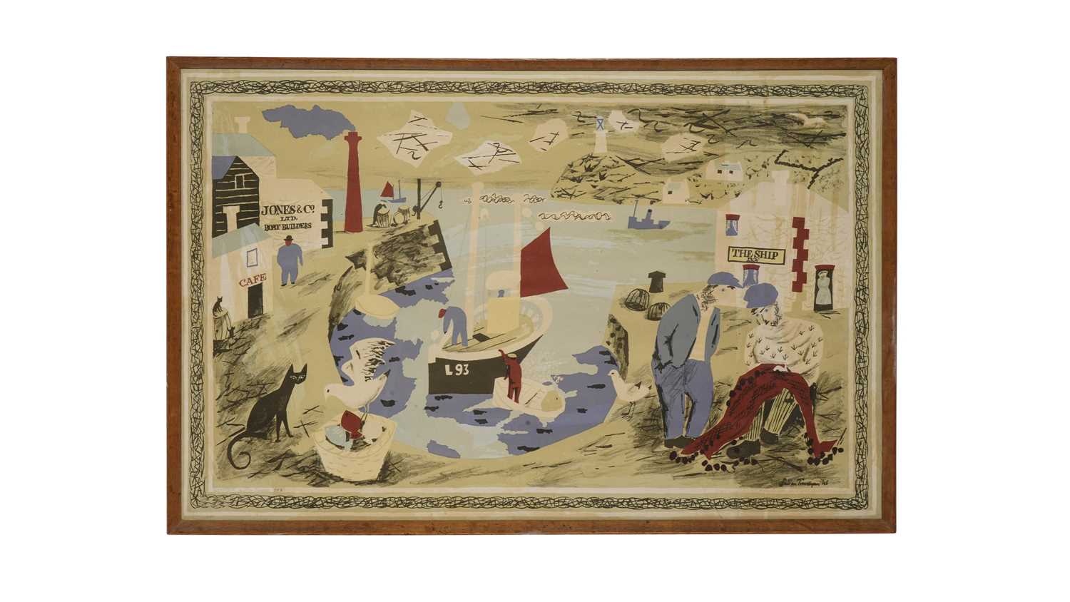 Lot 127 - Julian Trevelyan - Harbour | lithograph