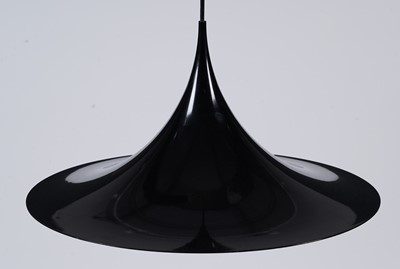 Lot 90 - Claus Bonderup & Torsten Thorup for Fog & Mørup: A Danish ebonised pendant light shade