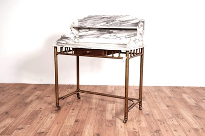 Lot 24 - A circa 1900 style marble topped washstand