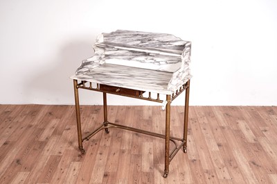 Lot 24 - A circa 1900 style marble topped washstand