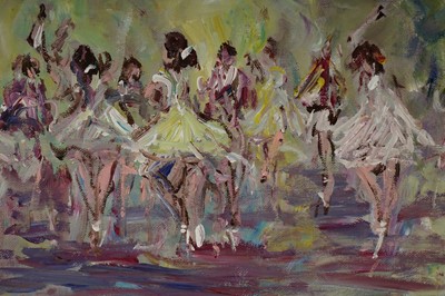 Lot 319 - Contemporary British - Impressionist Study of Ballet Dancers | oil