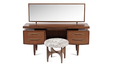 Lot 75 - Victor B Wilkins for G Plan - Fresco: A retro teak dressing table and stool