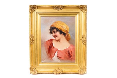 Lot 89 - 19th Century Italian School - Portrait of a Girl with Gold Earring | oil