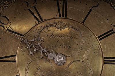 Lot 57 - Simpson, Wigton - An 18th Century oak 30 hour longcase clock