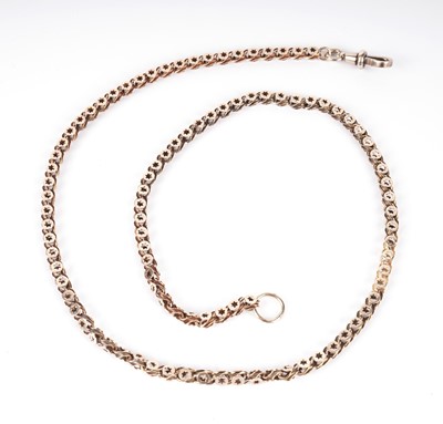 Lot 496 - A 9ct yellow gold fancy link chain necklace