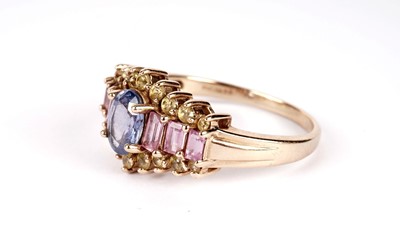 Lot 435 - Two coloured gemstone set rings