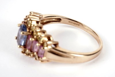 Lot 435 - Two coloured gemstone set rings