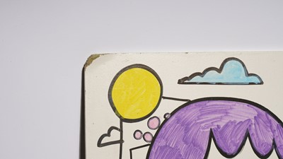 Lot 1259 - Jon Burgerman - Favourite Sport | marker pen on panel