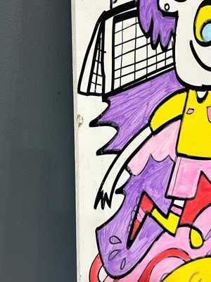 Lot 1259 - Jon Burgerman - Favourite Sport | marker pen on panel