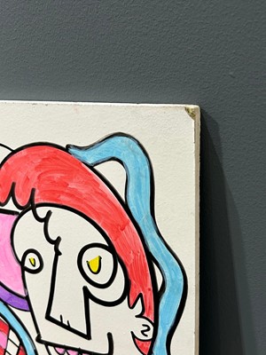 Lot 1259 - Jon Burgerman - Favourite Sport | marker pen on panel