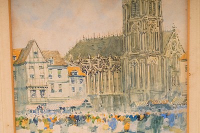 Lot 45 - Victor Noble Rainbird - Evreux Cathedral | watercolour