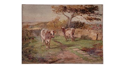 Lot 617 - Robert Jobling - Cows in a Paddock | oil