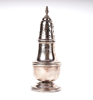 Lot 401 - Two silver sauce boats and a silver sugar caster
