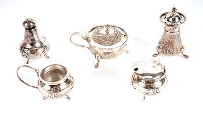 Lot 459 - A selection of Oriental silver condiments