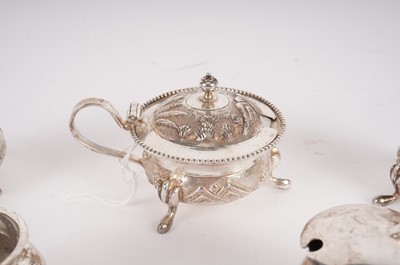 Lot 459 - A selection of Oriental silver condiments