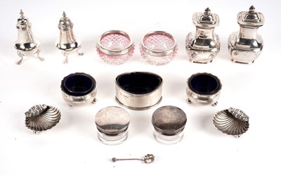 Lot 460 - A selection of silver condiments
