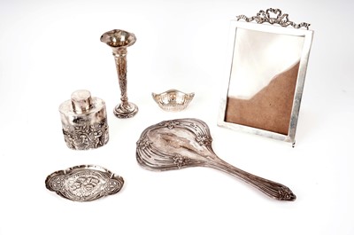 Lot 457 - A selection of dressing table and other silver accessories