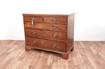 Lot 4 - A Georgian mahogany chest of drawers