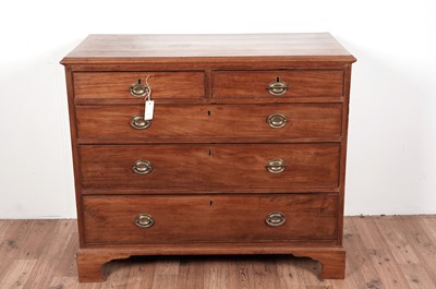 Lot 4 - A Georgian mahogany chest of drawers