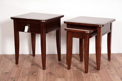 Lot 44 - John Lewis - Babington: A modern hardwood nest of two tables with another