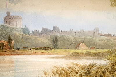 Lot 590 - Edward Richardson - Windsor Castle from the Thames | watercolour