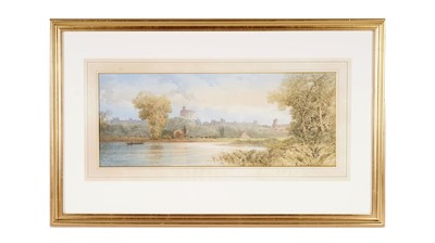 Lot 590 - Edward Richardson - Windsor Castle from the Thames | watercolour