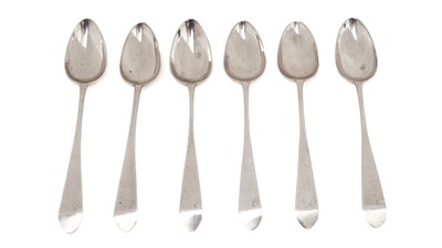 Lot 147 - A set of six Scottish provincial silver teaspoons