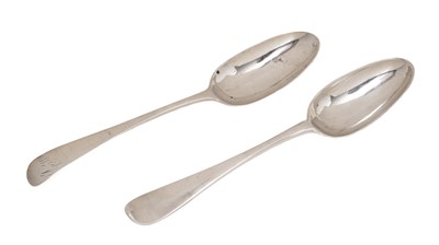 Lot 156 - A Scottish tablespoon and a Hanoverian tablespoon