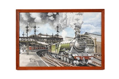 Lot 248 - Arthur Gills - The Queen of Scots Locomotive | watercolour
