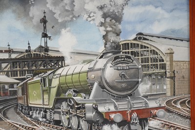 Lot 248 - Arthur Gills - The Queen of Scots Locomotive | watercolour