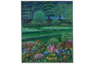 Lot 397 - Tom Alderson - Torquay Gardens at Night | acrylic