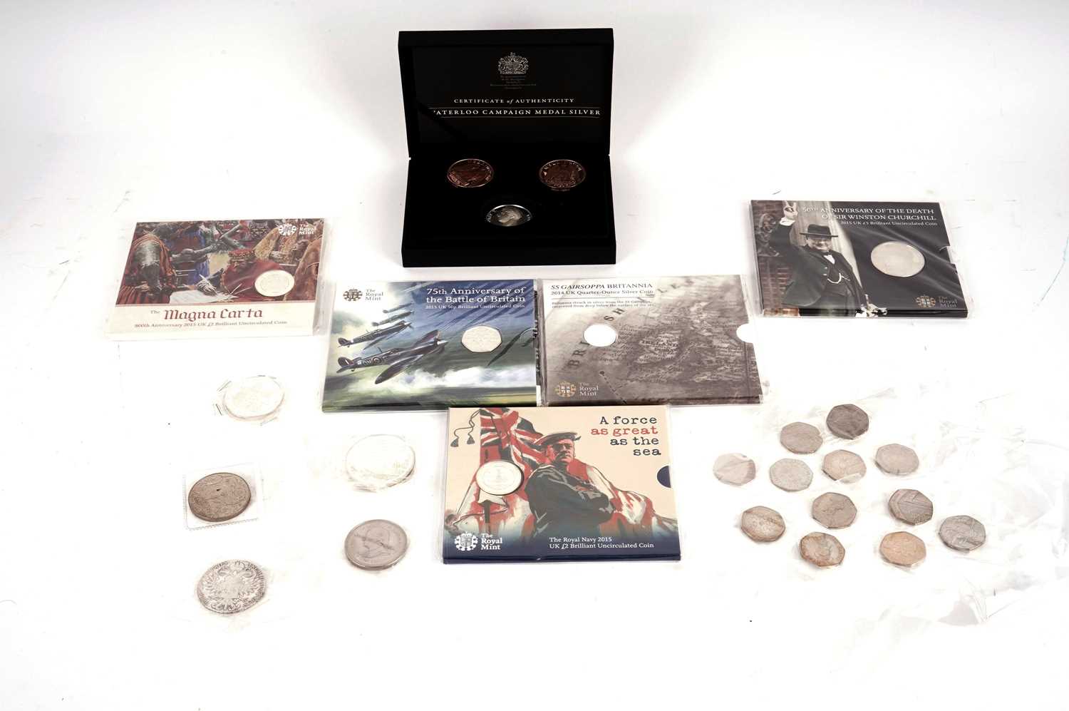 Lot 454 - A selection of commemorative coins and medals