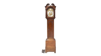 Lot 855 - Walker, Louth,; A Georgian oak longcase clock