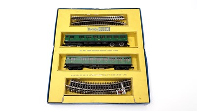 Lot 754 - Hornby Dublo suburban electric train two rail set