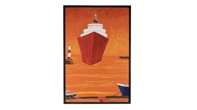 Lot 181 - Tony Huggins-Haig - Sunset Sailing | acrylic