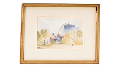 Lot 588 - John Blair - Edinburgh Castle from Grey Friars Churchyard | watercolour
