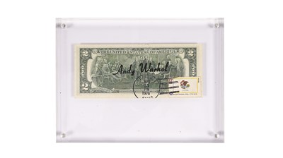 Lot 153 - Andy Warhol - Signed Two Dollar Bill
