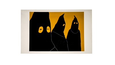 Lot 145 - Nicholas Monro - Hooded Figures | screenprint