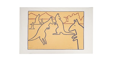 Lot 146 - Nicholas Monro - Kangaroos | screenprint