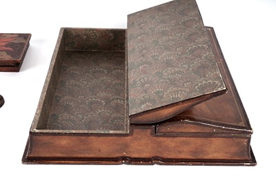 Lot 155 - An early 20th Century stationary box and other items