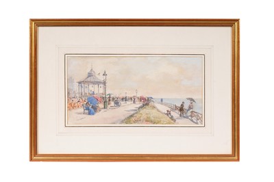 Lot 22 - In the manner of John Strickland Goodall - Promenading at the Beach | watercolour