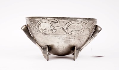 Lot 186 - A Tudric Pewter twin handled rose bowl