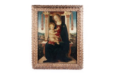 Lot 61 - The Master of Marradi - Madonna and Child Enthroned | oil on panel