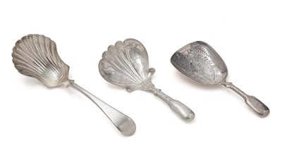 Lot 283 - Three caddy spoons